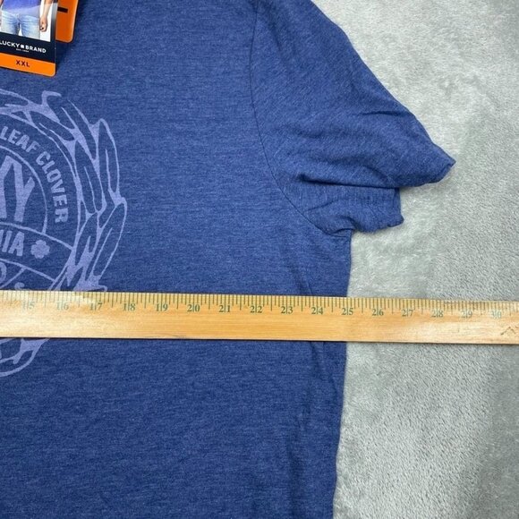 Lucky Brand Mens Graphic Tee XXL Made In Guatemala Blue a0270 - Picture 7 of 9